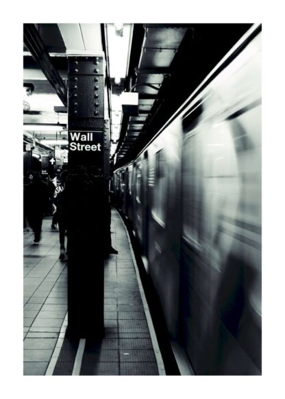 Subway black and white poster