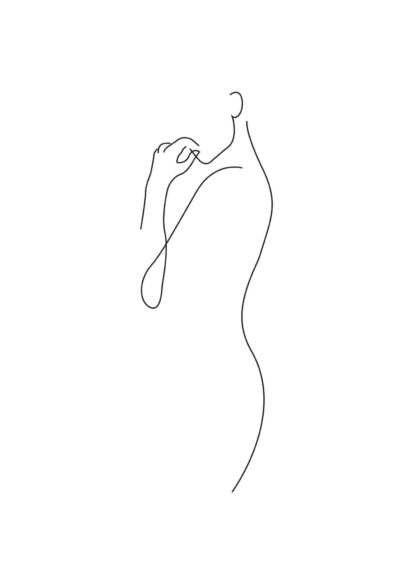 Curve lineart drawing  poster