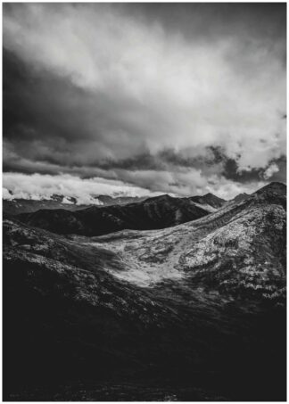 stormy mountains poster