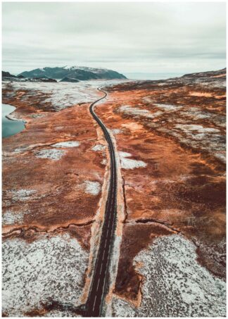 road through landscape poster