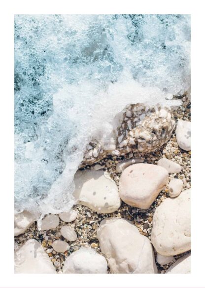 Rocky sea shore poster