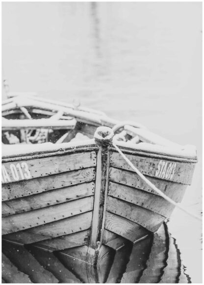 boat in snow poster