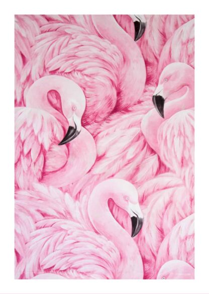 Pink flamingo poster