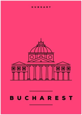 bucharest illustration poster