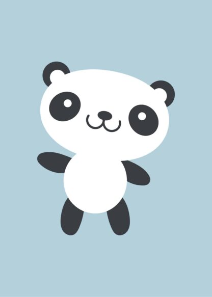 Cute Panda illustration poster