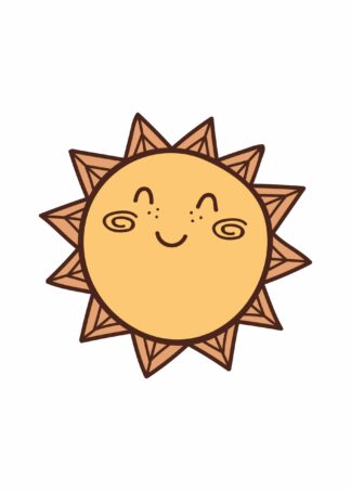 kids happy sun cartoon poster