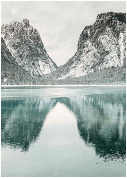 mountains reflections poster