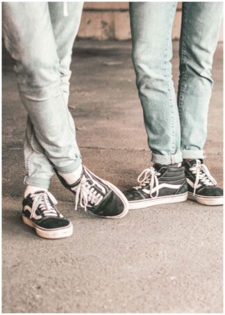 teens wearing same shoes poster