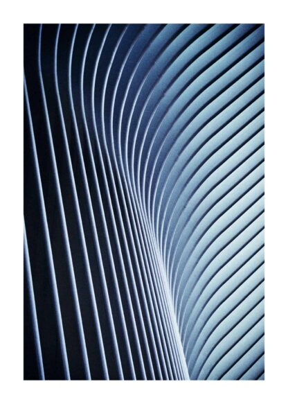 Parallel waving lines abstract poster