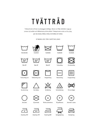 Tvattrad illustration poster