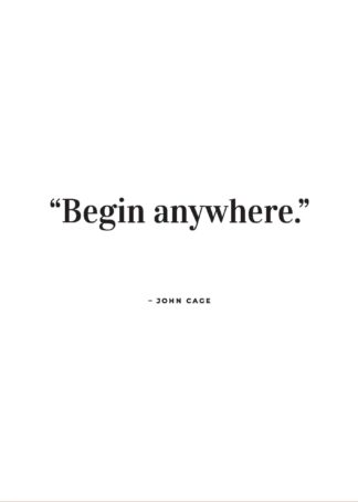 John Cage words quote poster