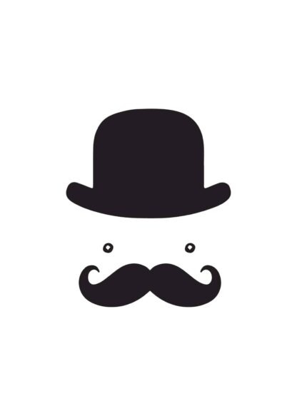 Gentleman icon illustration poster