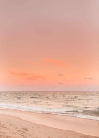 Pastel beach sky poster