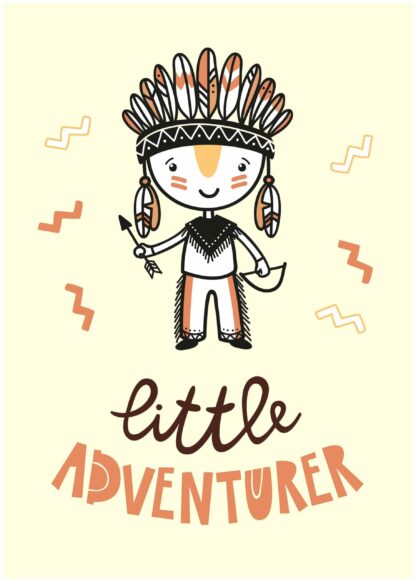 little adventurer cartoon poster