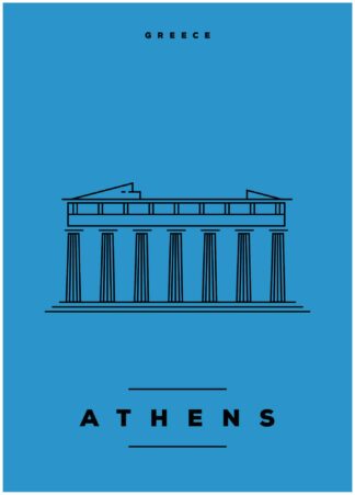 Athens illustration poster